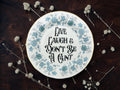 Live laugh and don't be a cunt, vintage plate with stand