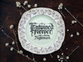 Entwined Forever, What a Fucking Nightmare Plate  Vintage Crackpottery with stand