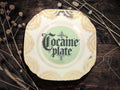 Cocaine plate, vintage plate with stand