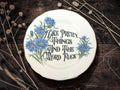 I like pretty things and the word fuck, vintage plate with stand