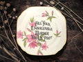 Till Your Unsolvable Murder So Us Part Plate  Vintage Crackpottery with stand